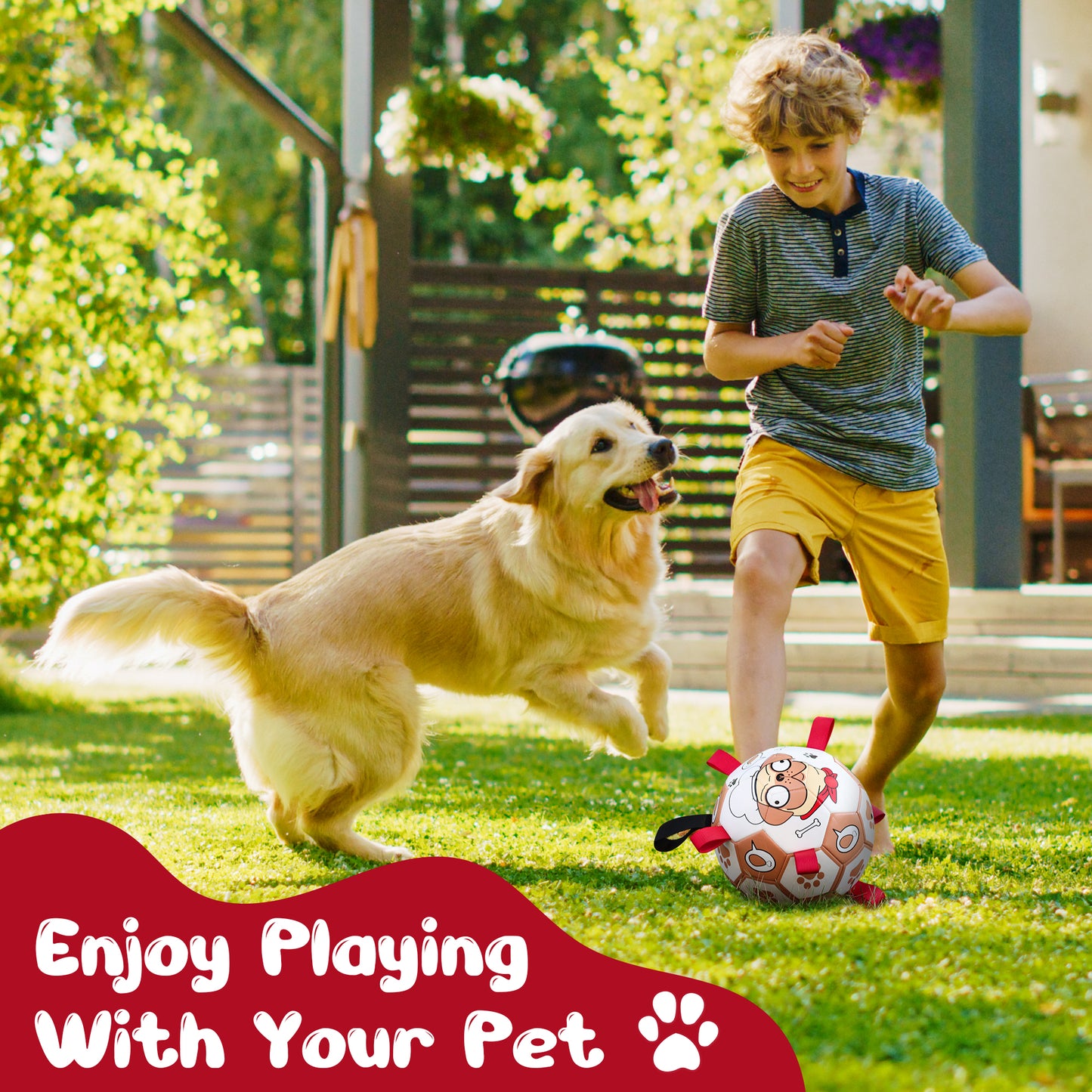 Puppy Chef Dog Toys Soccer Ball