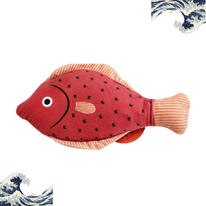 Fish-Shaped Japanese Cartoon Cat Toy