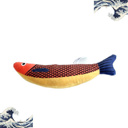 Fish-Shaped Japanese Cartoon Cat Toy