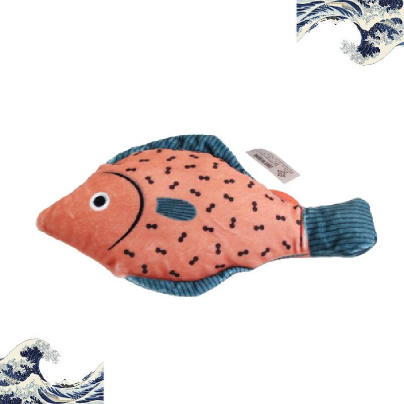 Fish-Shaped Japanese Cartoon Cat Toy