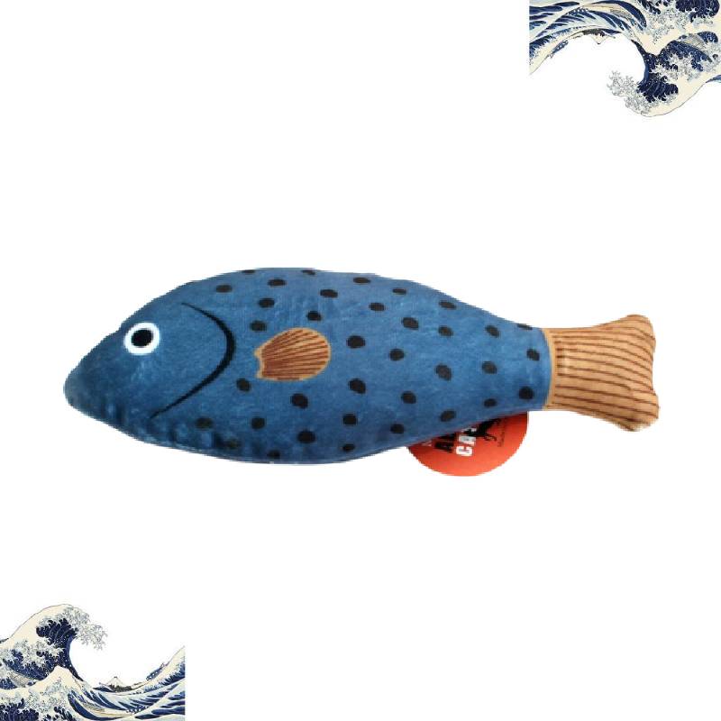 Fish-Shaped Japanese Cartoon Cat Toy