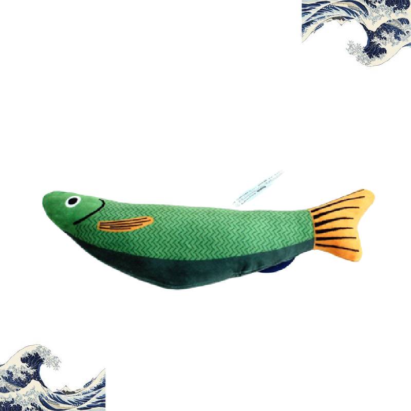 Fish-Shaped Japanese Cartoon Cat Toy